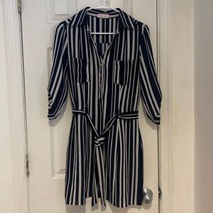 Urban Girl Blue & White Striped Dress
